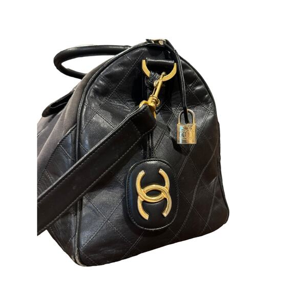 Chanel Vintage Leather + Nylon Duffel - Picture 4 of 8